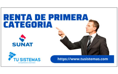 RENTA DE PRIMERA CATEGORIA
